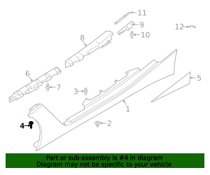 2014-2025 BMW Rocker Molding Mount Bolt 07-14-9-294-970 | BMW Mini ...