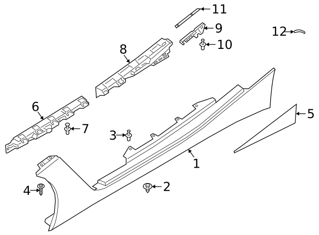 51779463797 - 2019-2024 BMW Z4 Rocker Molding (51-77-9-463-797  