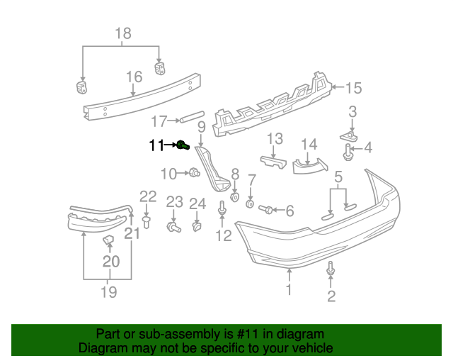 Fender Liner Clip Toyota (9046707166) Toyota Parts