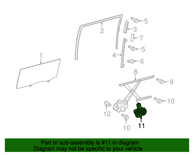 20152020 Toyota Sienna Window Motor 8572008061 Toyota Parts Center