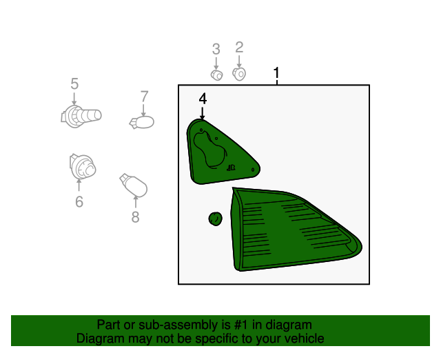 Lexus OEM Lens & Housing Part 8158148130 OEM Vehicle Parts
