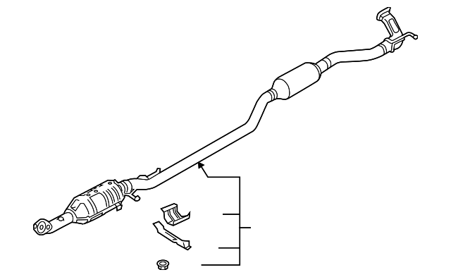 Resonator Exhaust Pipe For 2003-2006 Outlander 2.4L AWD – Aluminized Steel W/ Gasket