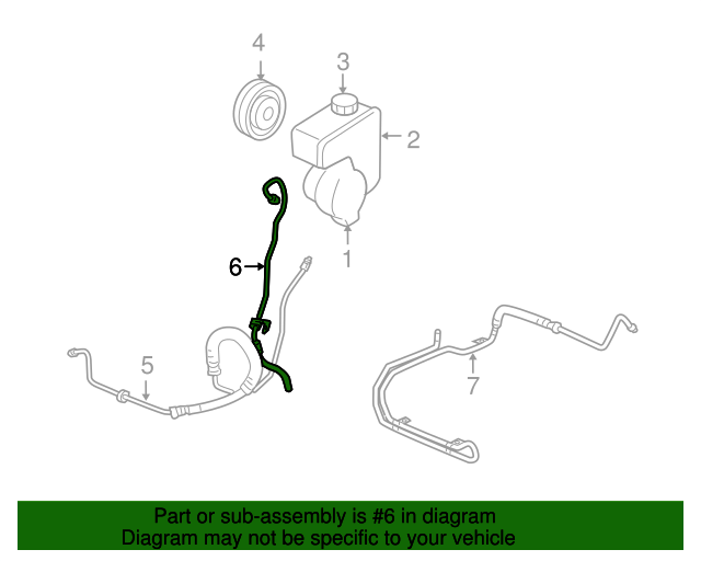 2005 GM Power Steering Return Hose 15293049 GM Parts Center