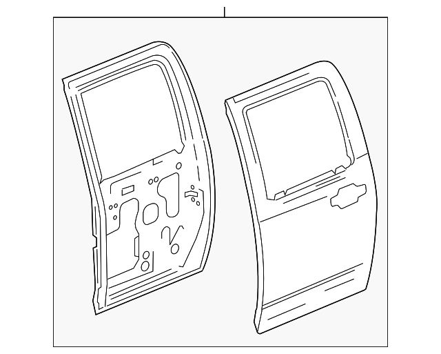 Rear Driver Side Door with Reinforcements, Bar, Channels, Bracket, and Plates - GM (89025529)