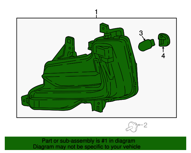 20182021 Buick Enclave Front Driver Side Turn Signal Lamp 84444302