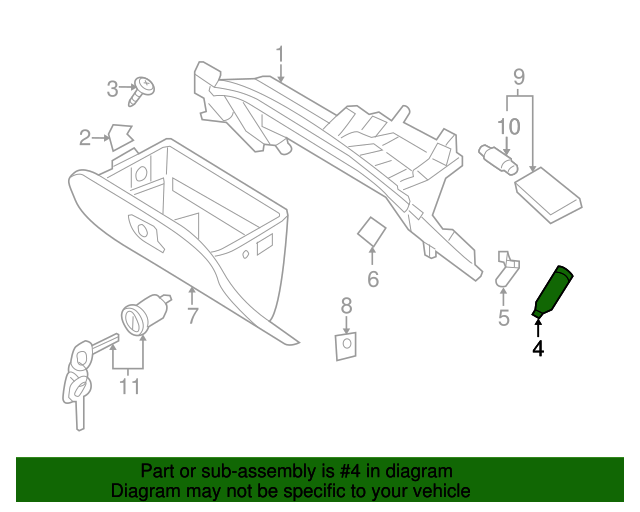 20102017 Hyundai Tucson Glove Box Support 845432S000 OEM Parts Online