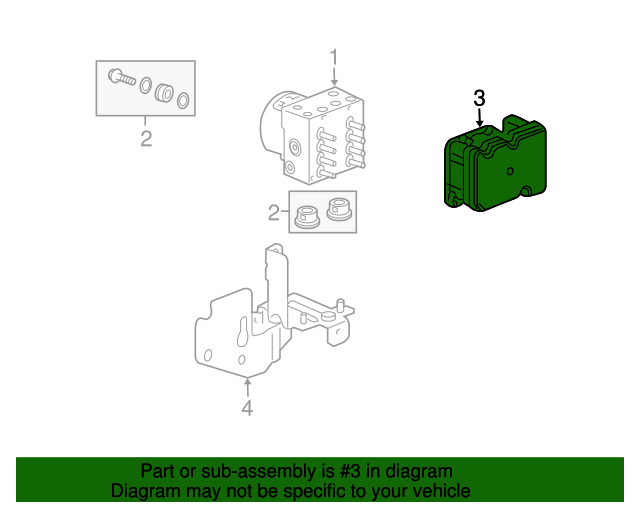 2008 GM ABS Control Module 25798970 GM Parts Center