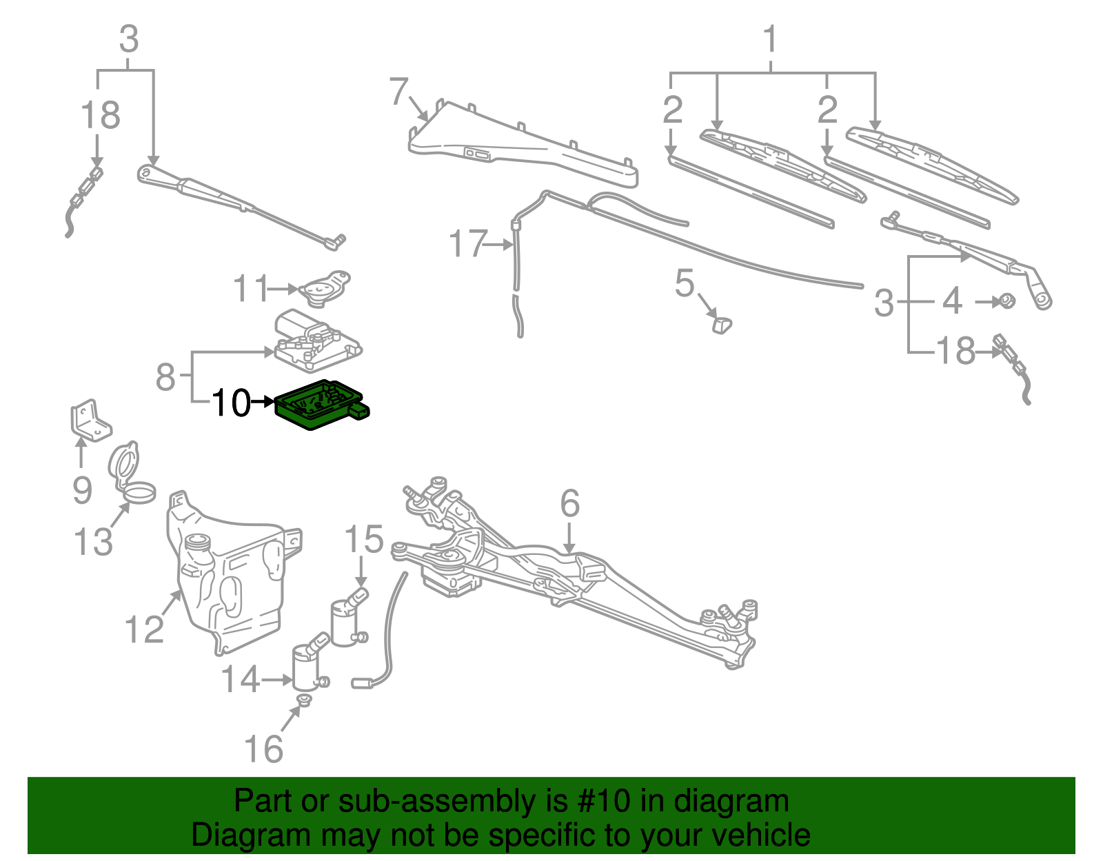 Windshield Wiper Motor Pulse Board And Cover - GM (12367296)