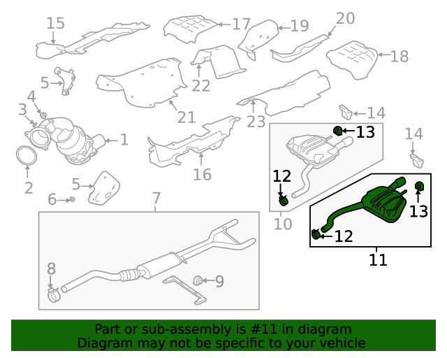 20182020 Jaguar XF Muffler & Pipe T2H41057
