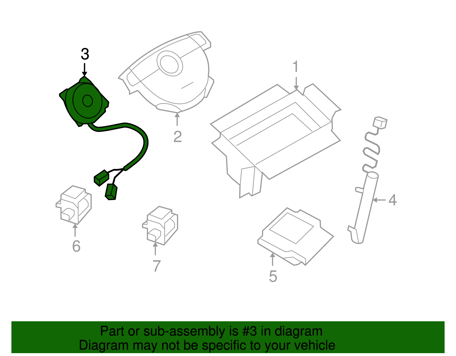 Steering Wheel Airbag Coil - GM (96815135)