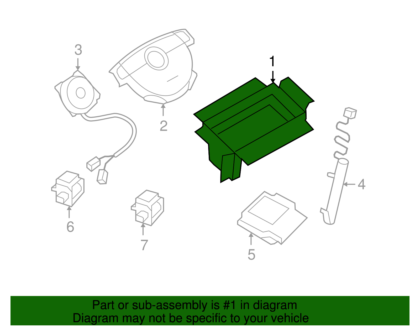 Instrument Panel Airbag - GM (96654871)