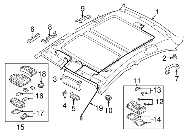 Genuine Sunroof Switch for 2011-2015 Hyundai Sonata | Part# 92818-3S000 ...