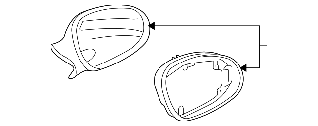 219-810-01-64-9999 - Mirror Housing For 2006-2009 Mercedes-Benz 