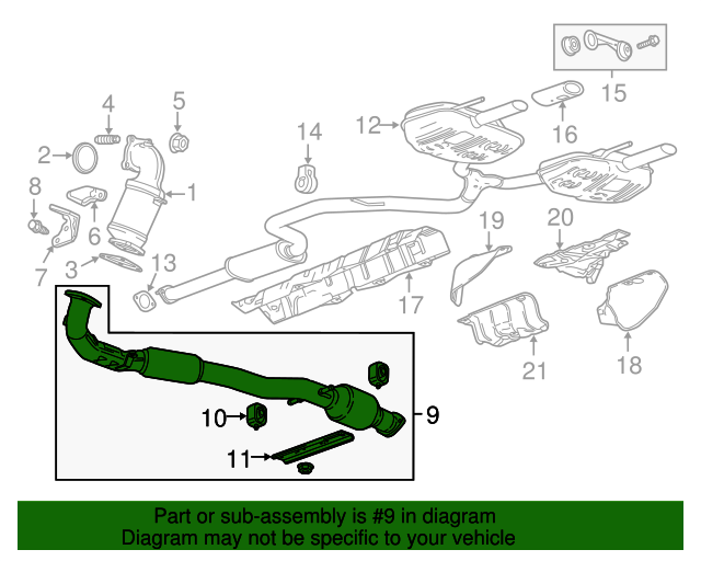 Genuine OEM GM Part - Front Exhaust Pipe 2014-2017 Buick Regal 