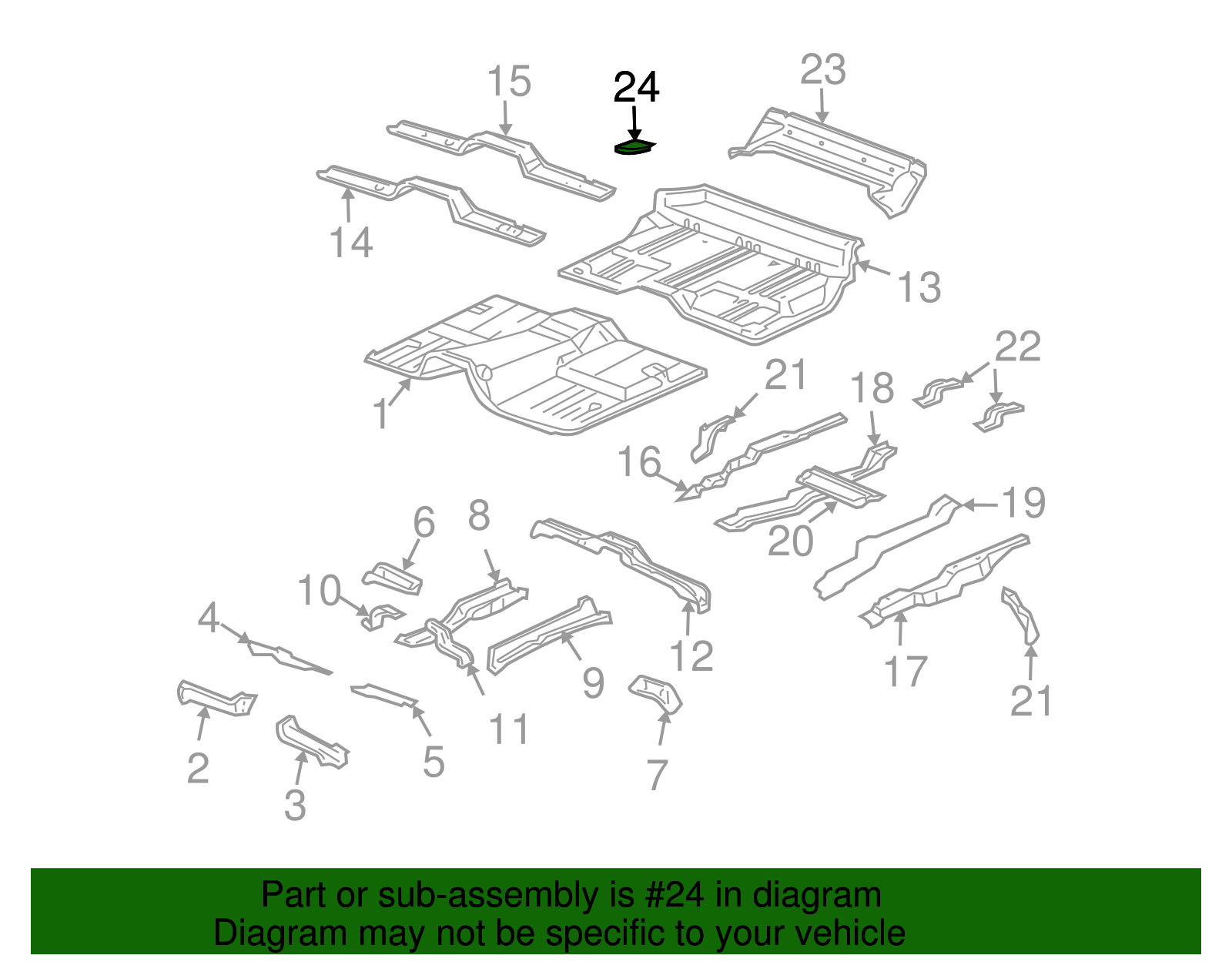 Panel Assembly-Inter Floor Panel Fil - GM (15074797)