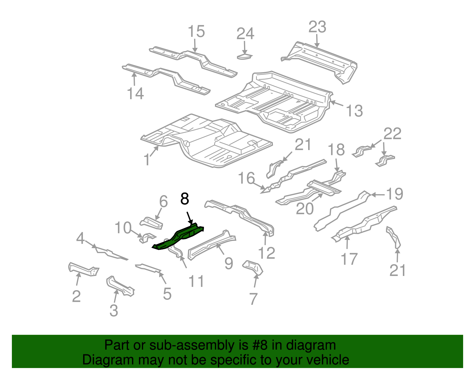 Floor Panel Reinforcement - GM (15234735)