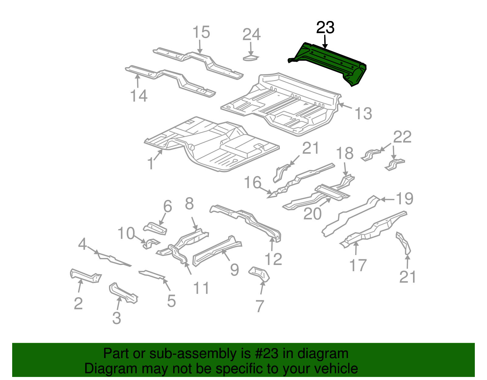 Sill, U/B #3 Cr - GM (88944227)