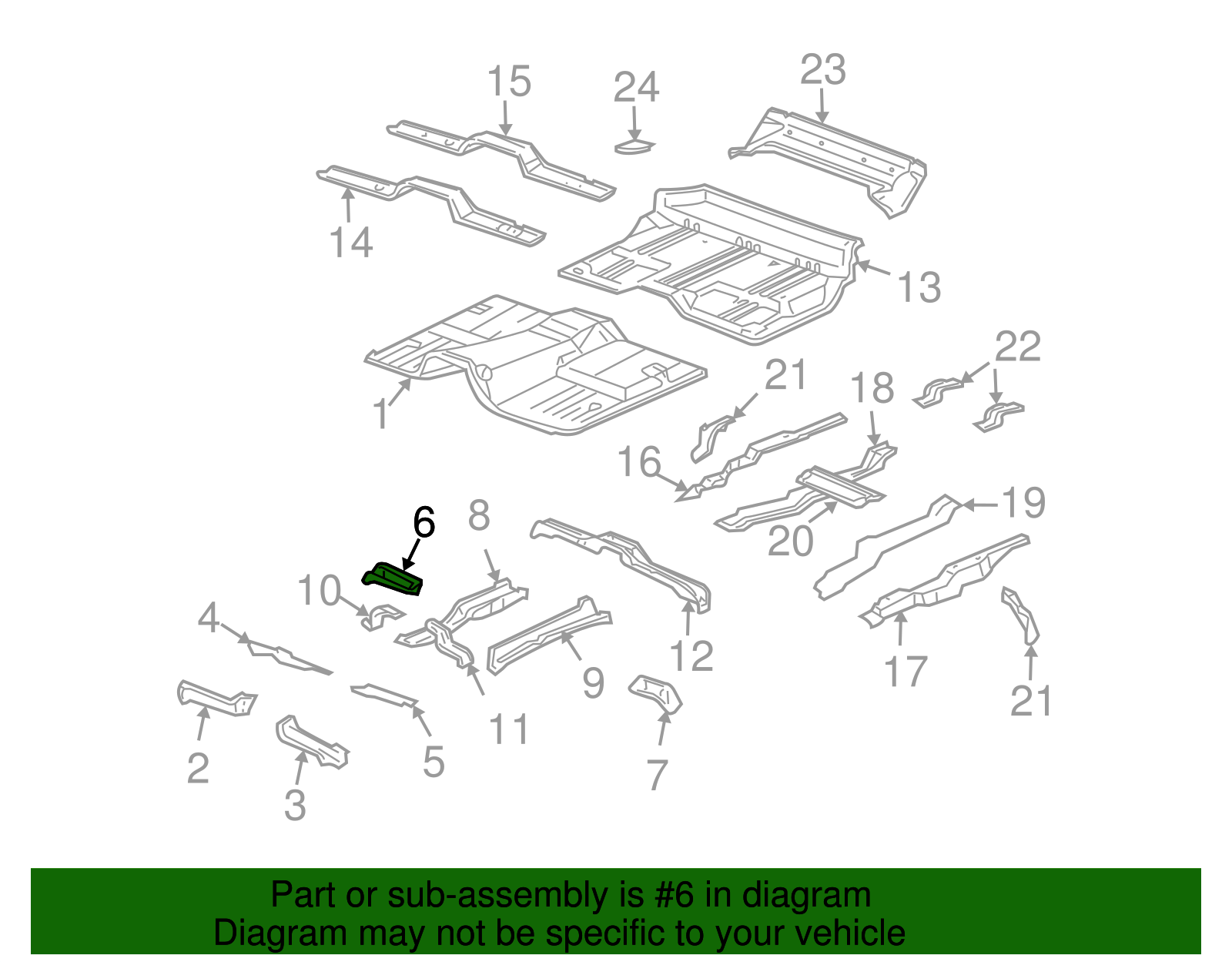 Floor Panel Reinforcement - GM (15234733)