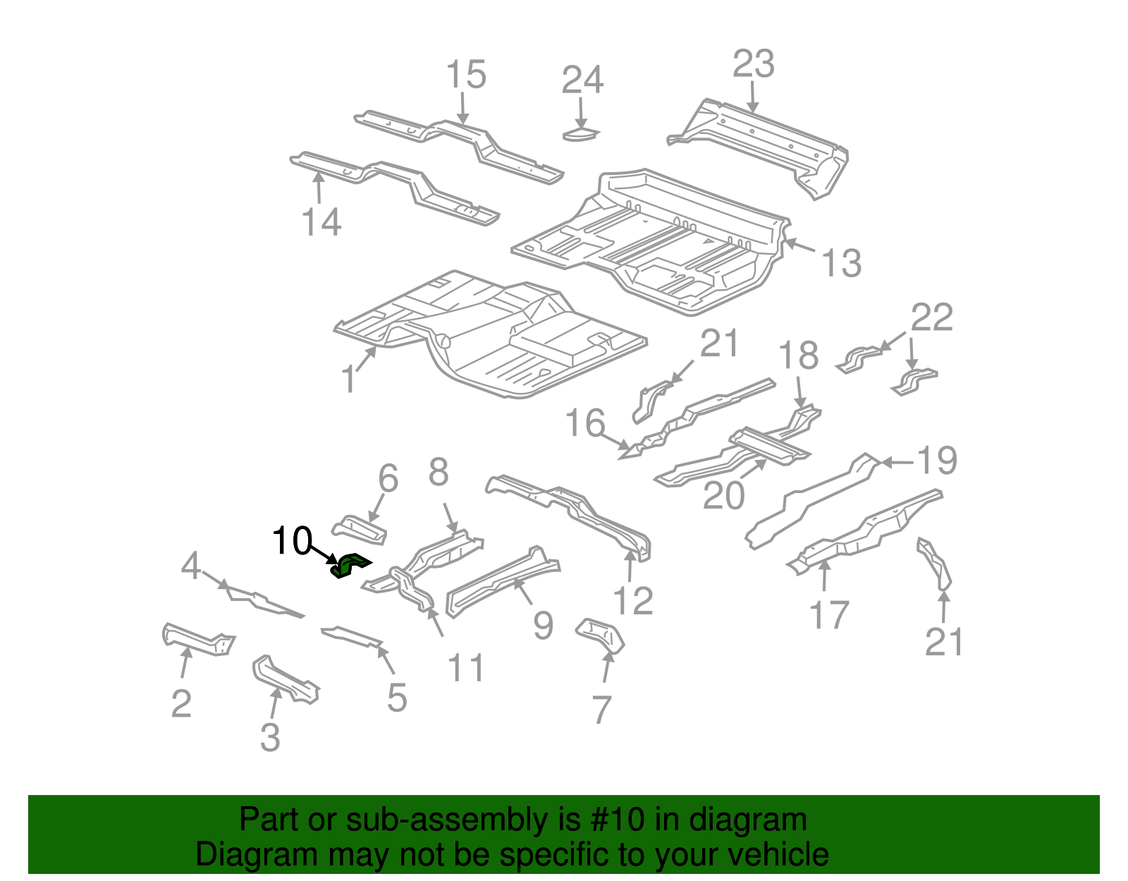 Front Floor Pan Stiffener - GM (15173441)