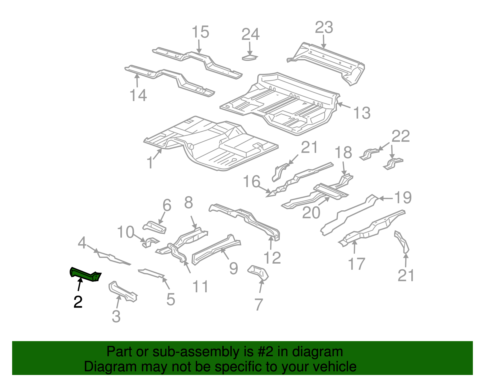 Sill, U/B #1 Cr (Right-hand) - GM (88944230)