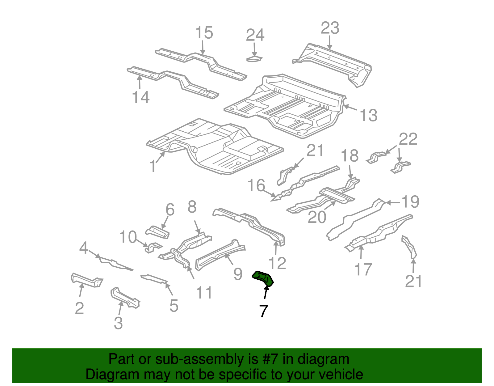 Floor Panel Reinforcement - GM (15828261)