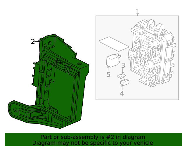20212023 GM Rear Body Fuse Block Bracket 84725407