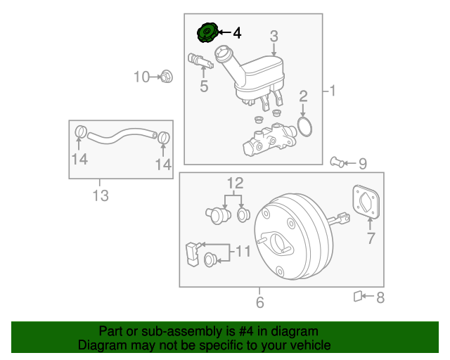 20072020 GM Brake Master Cylinder Reservoir Cap 20760280 GM