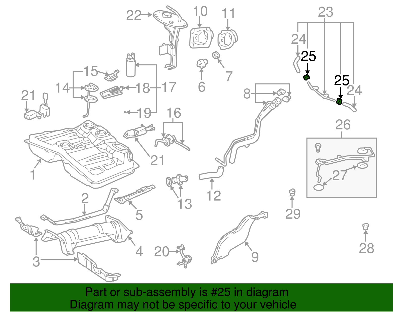 Evaporative Emissions System Line Clamp - Toyota (90467-13061)