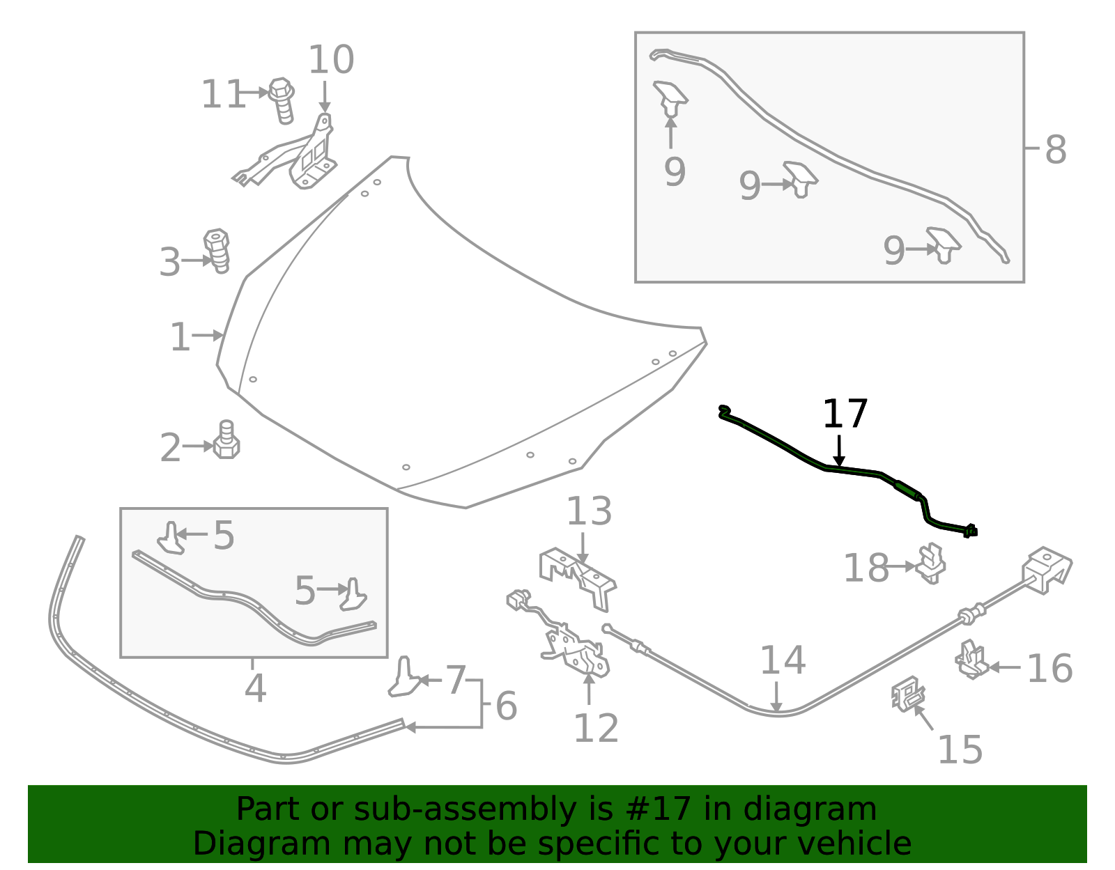 Support Rod - Scion (53440-WB001)