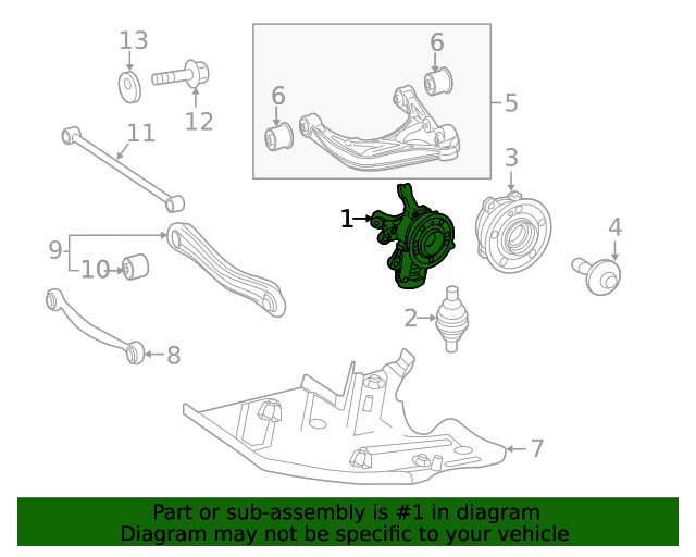 167-357-22-00 - Knuckle Assembly 2020-2024 Mercedes-Benz 