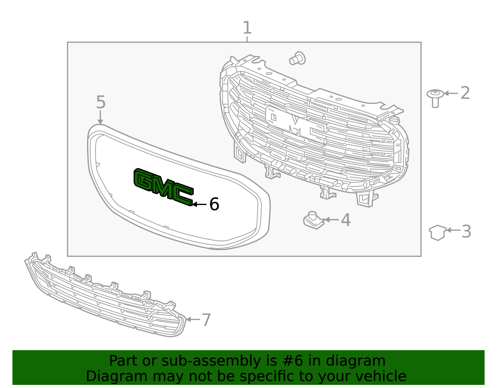2022-2025 GMC Nameplate 84554914 | TascaParts.com