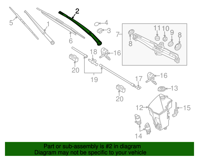 61613453533 Wiper Arm 20042010 BMW X3 Buy BMW Parts Now
