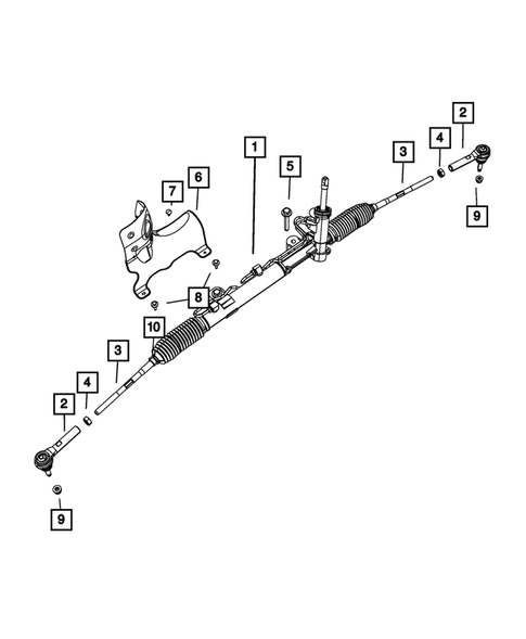 2010 For Dodge Journey Front Outer Steering Tie Rod End Engine: 2.4L, 3.5L