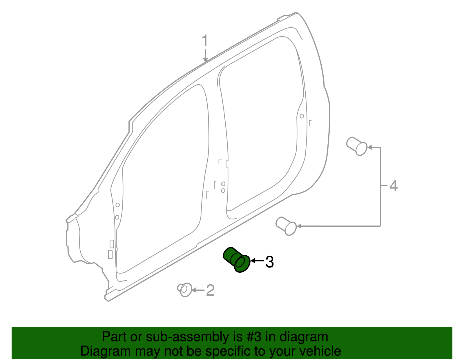 1993-2024 Nissan Uniside Panel Nut 01236-00061 | OEM Parts