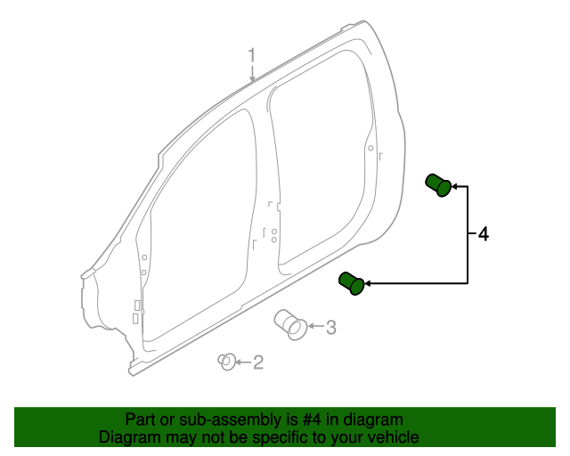 20182022 Nissan Quarter Panel Nut 012360009U Nissan Parts Plus