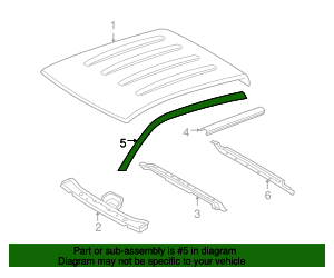 75551-04051 - Roof Drip Molding (Right) 2005-2015 Toyota Tacoma | Longo