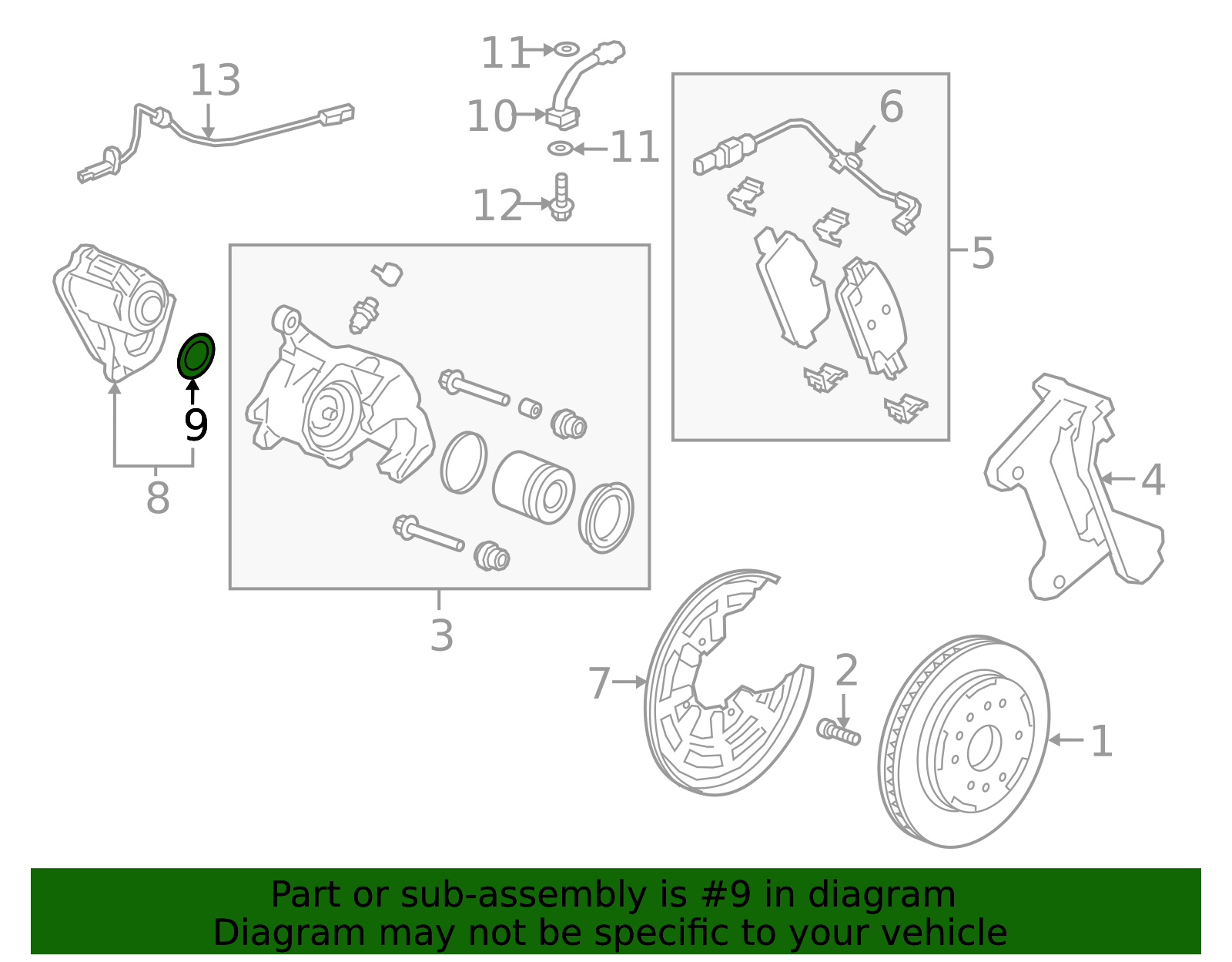 Rear Drum Brake Shoe Set - GM (13514244)