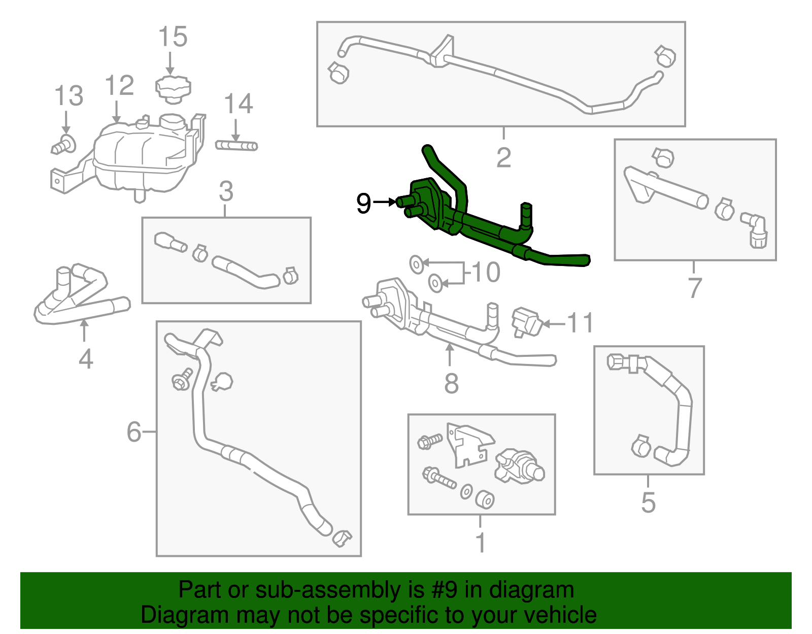 Auxiliary Heater Inlet and Outlet Pipe - GM (84009667)