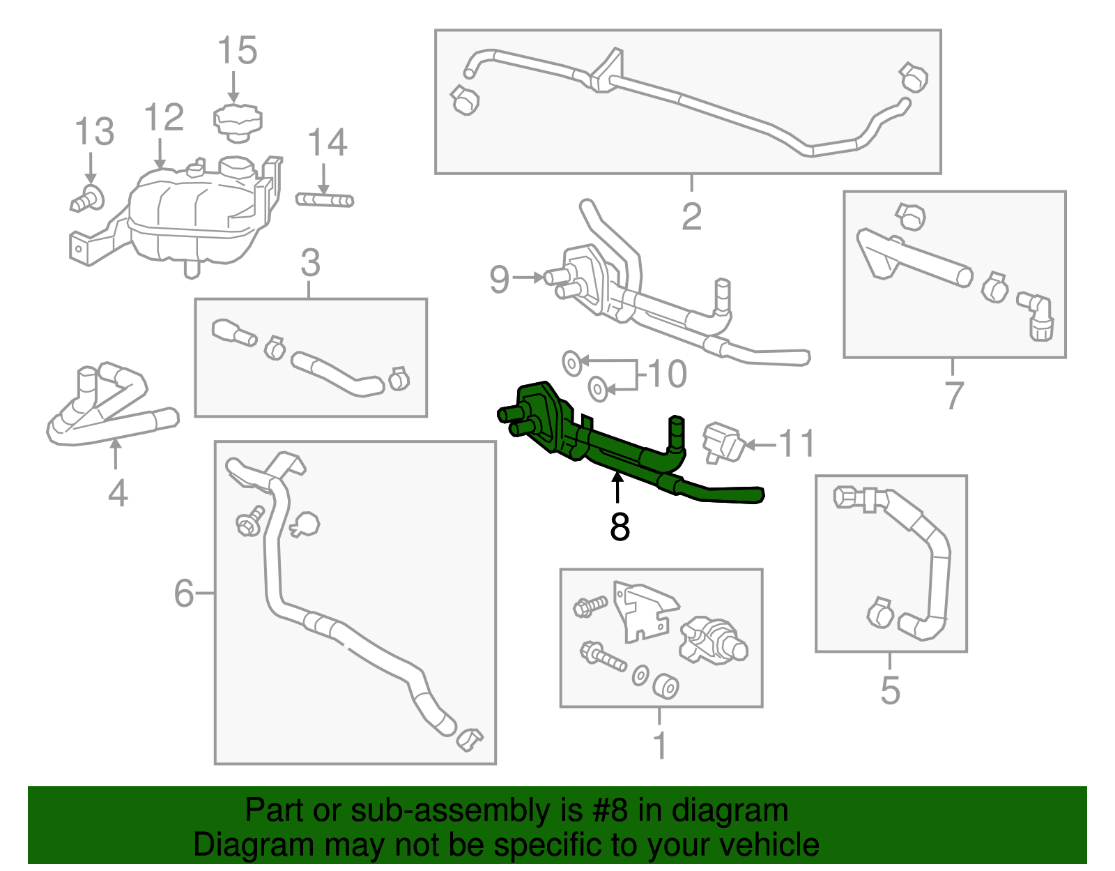 Auxiliary Heater Inlet and Outlet Pipe - GM (84009666)