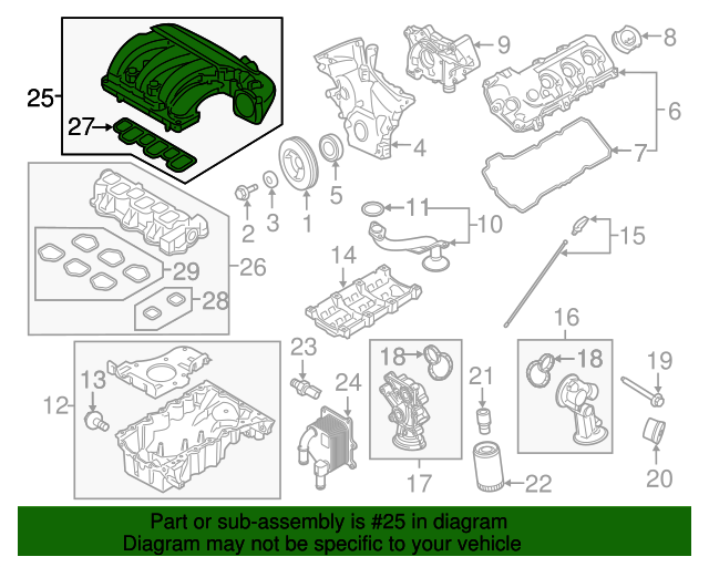 20132019 Ford OEM Intake Manifold FT4Z9424B Ford Parts Center