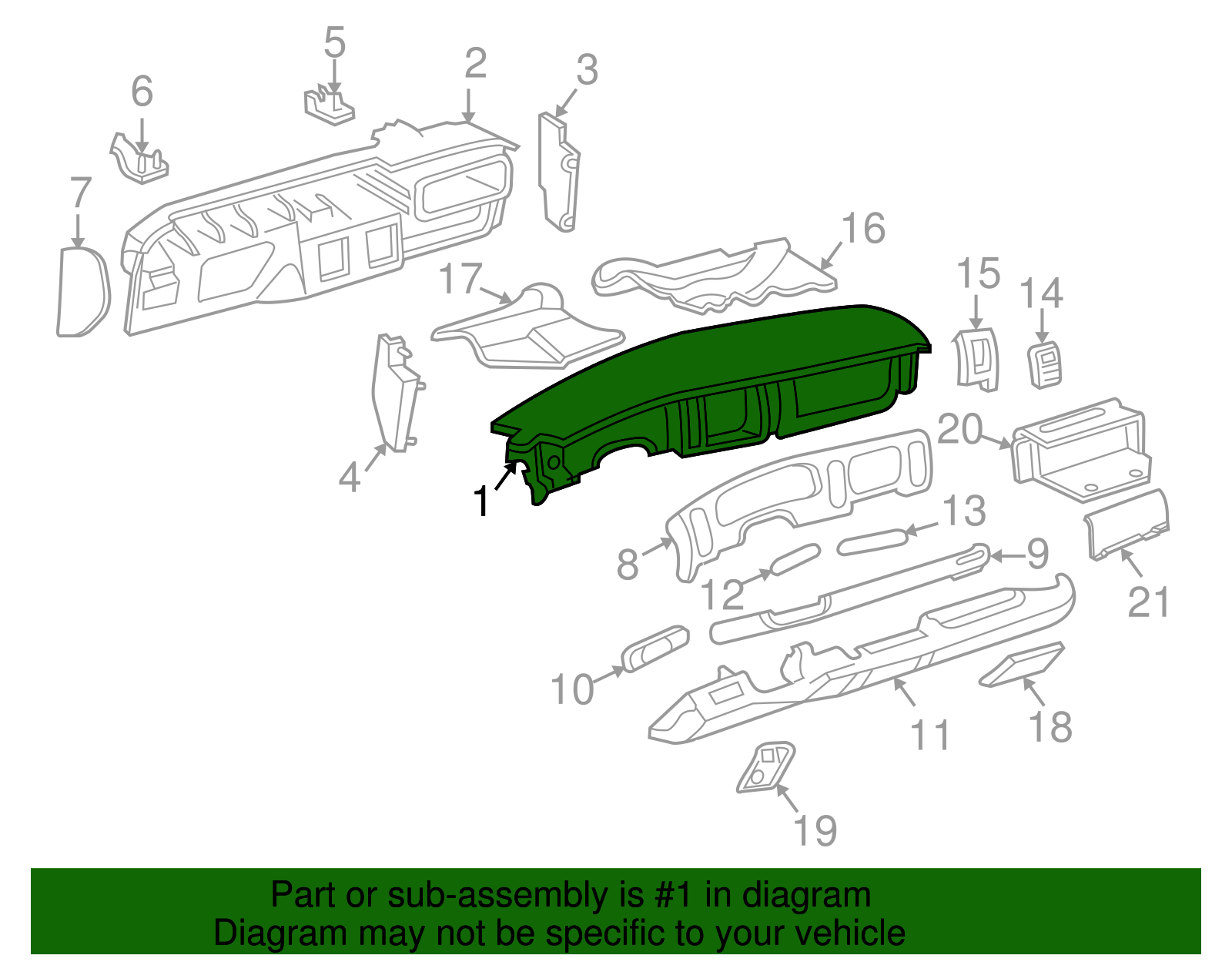 Instrument Panel - GM (25649566)