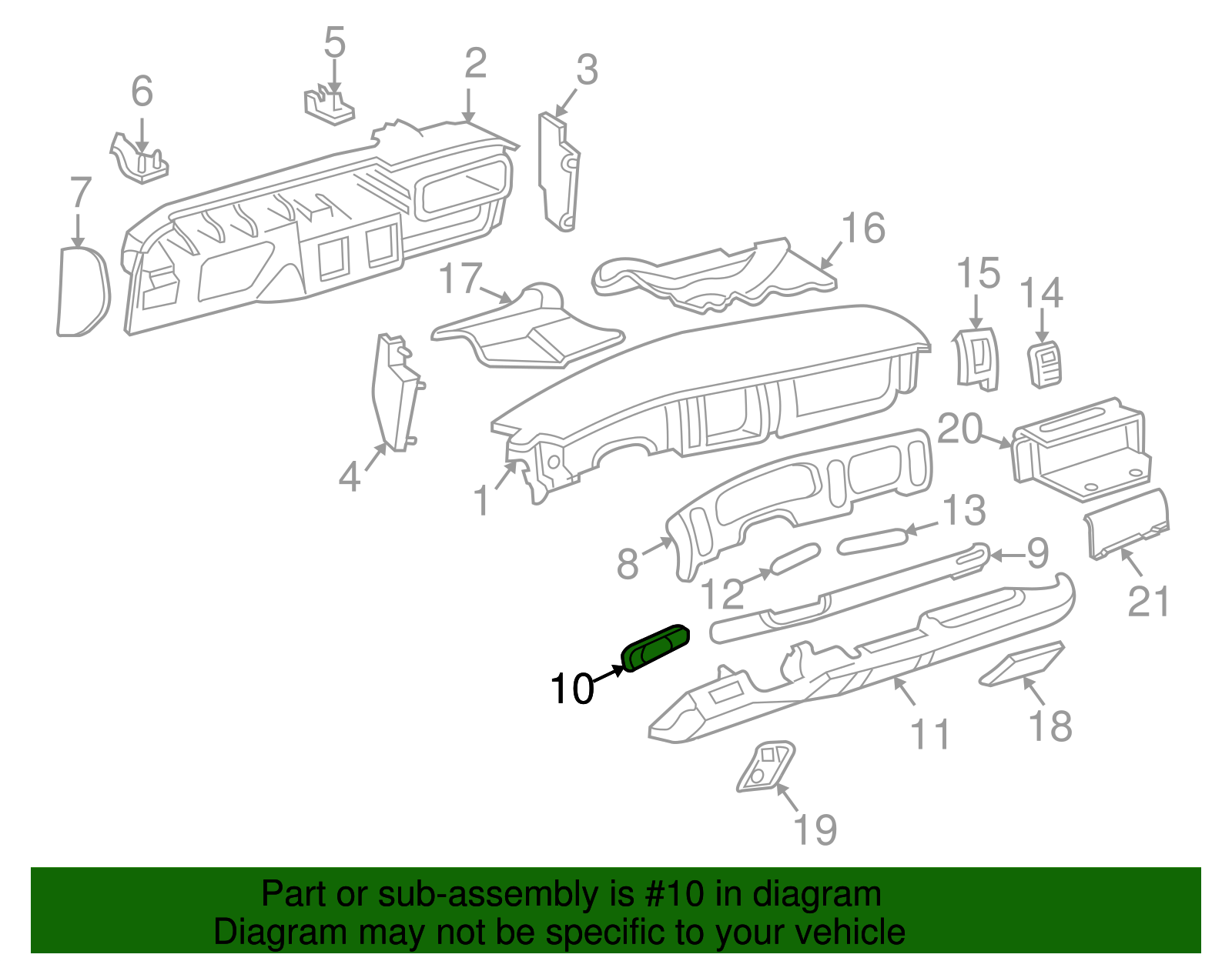 Trim Plate - GM (25664299)