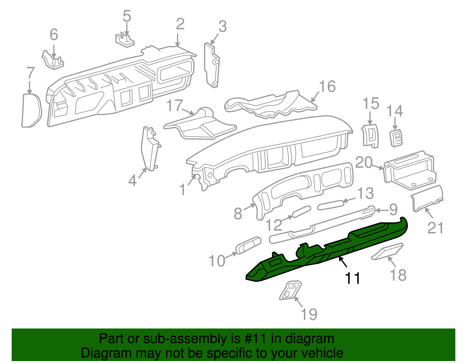 Trim Pad - GM (25696118)