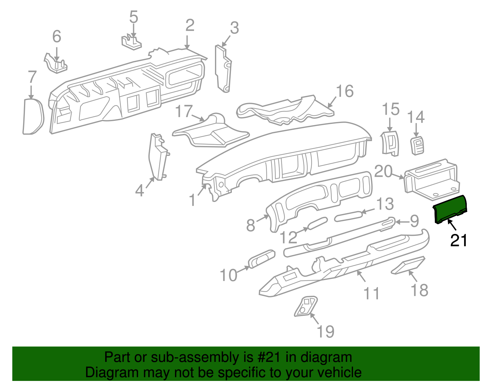 Air Bag Door - GM (25691937)