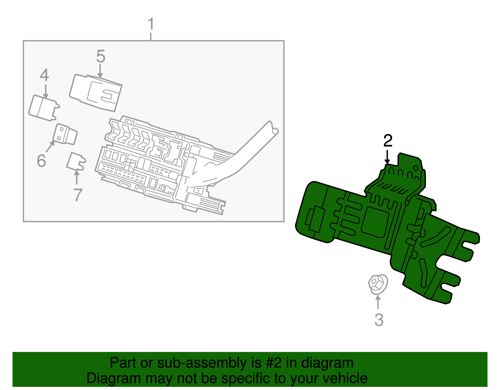 Rear Body Fuse Block Bracket - GM (84343737)