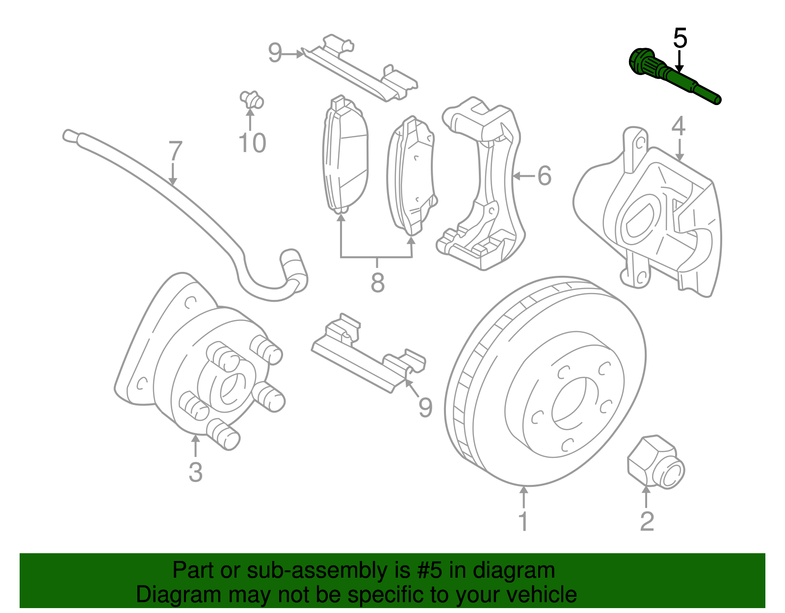 Disc Brake Caliper Bolt - GM (11610485)