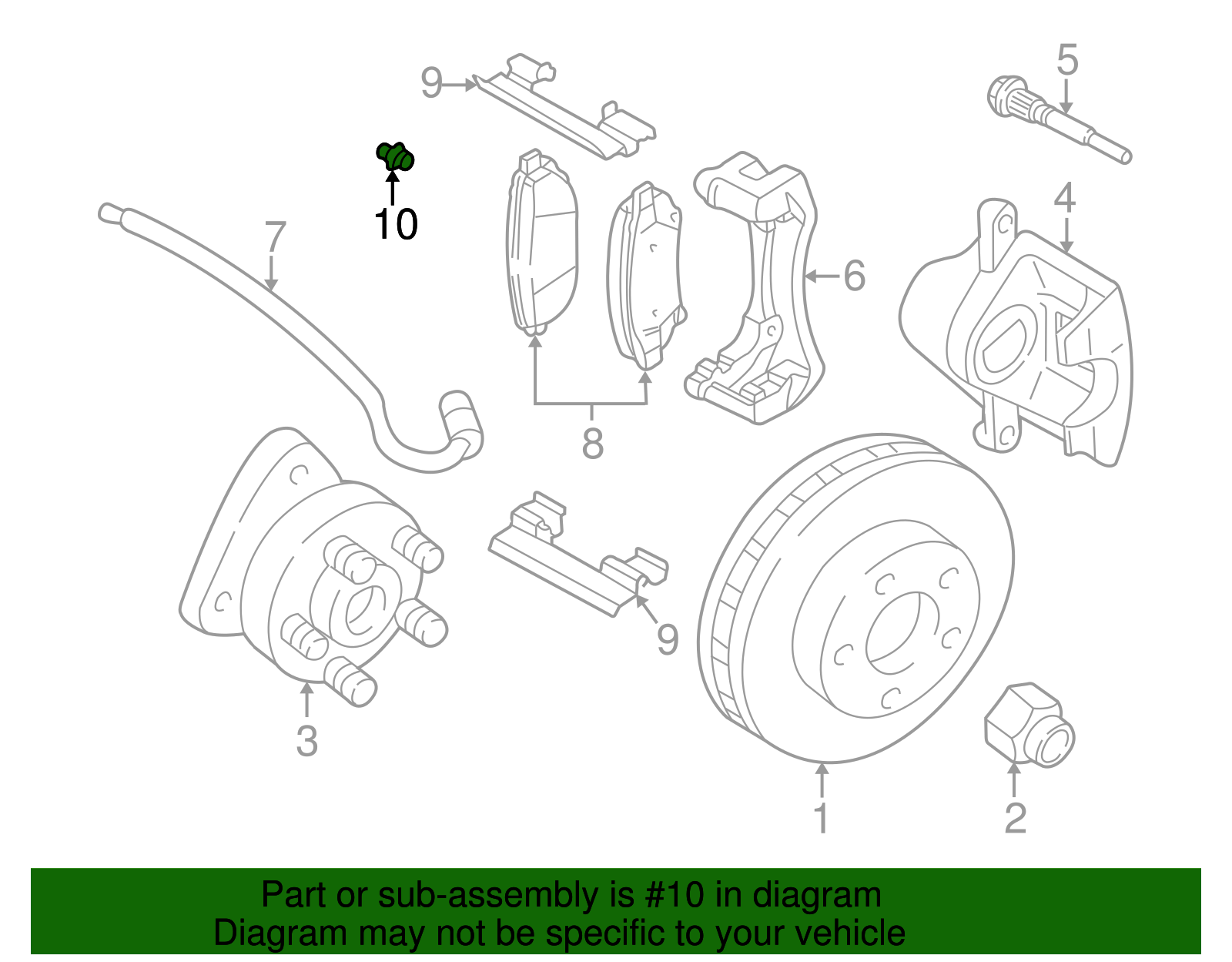 Front Brake Caliper Bleeder Valve - GM (25846360)