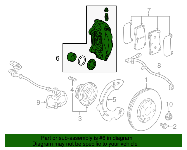 20192020 Cadillac CT6 Front Passenger Side Brake Caliper Assembly
