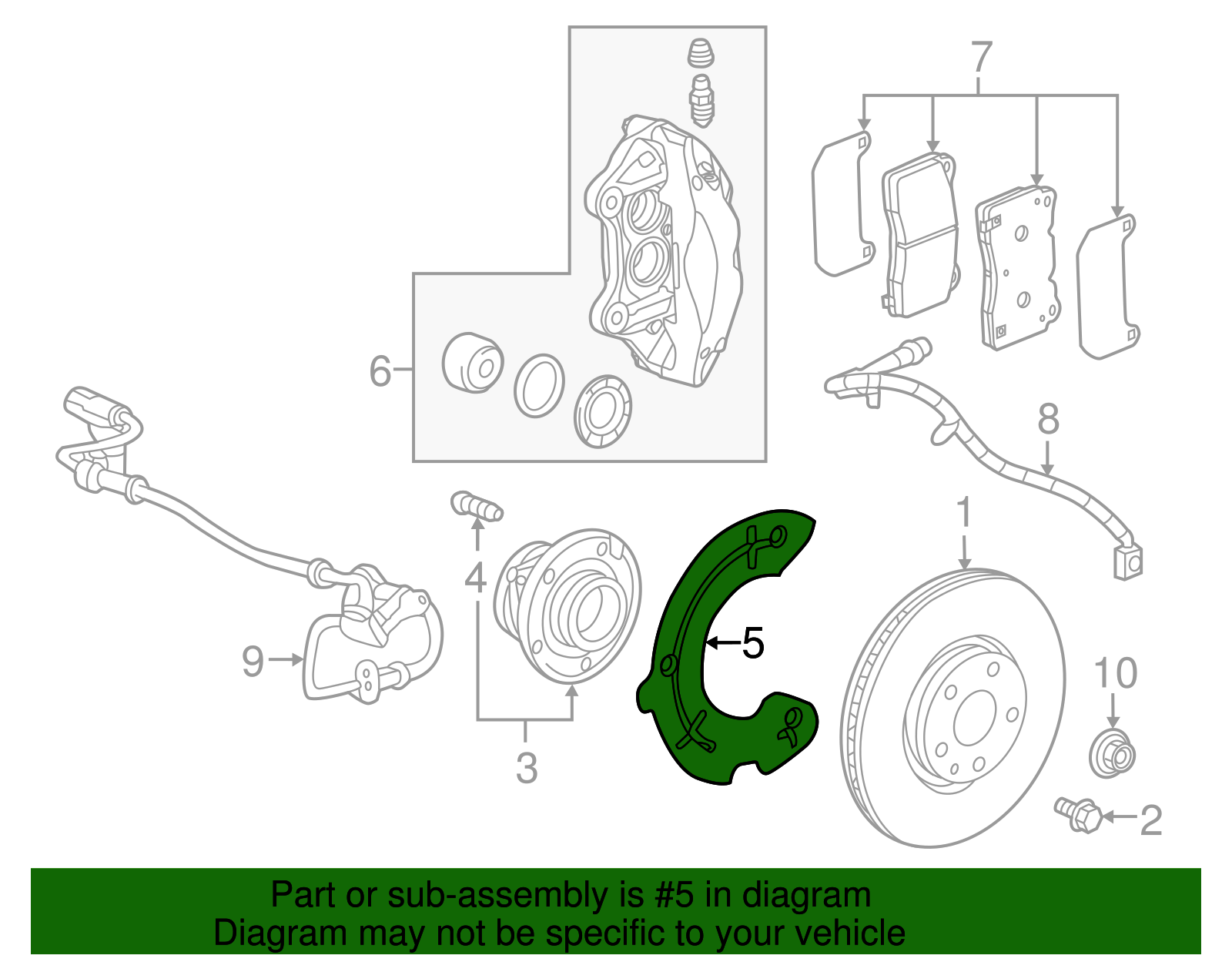 Front Driver Side Brake Dust Shield - GM (84067896)