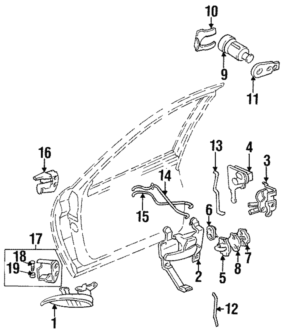 Cylinder & Keys Arm - GM (20627874)
